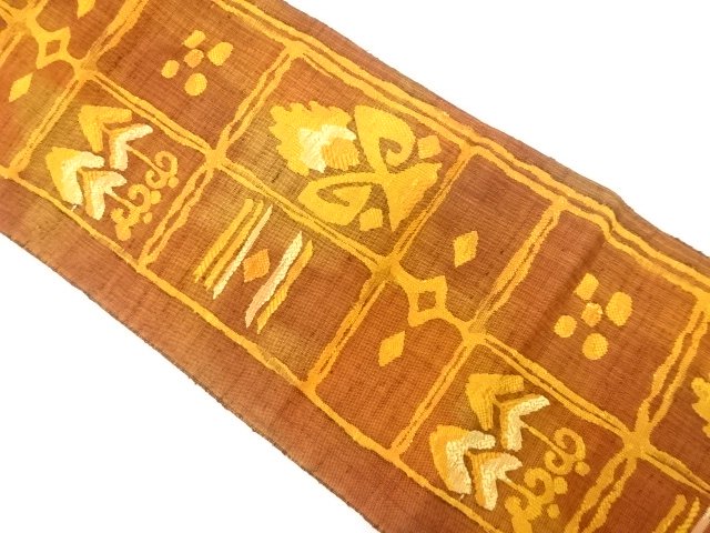 JAPANESE NAGOYA OBI / MAWATA TSUMUGI / WOVEN SARASA